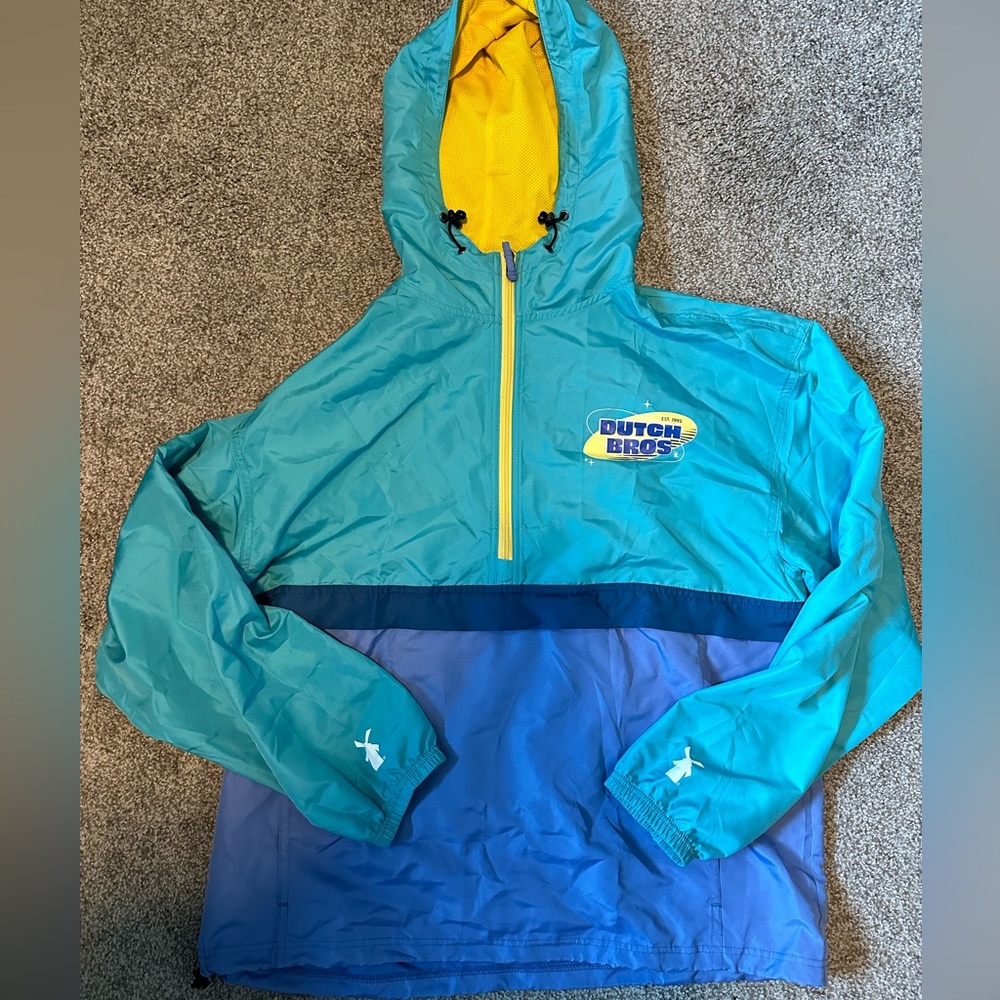 Dutch Bros windbreaker quarter zip